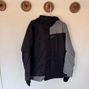 Obermeyer Men's Two-Tone Black and Gray Ski Jacket size small
